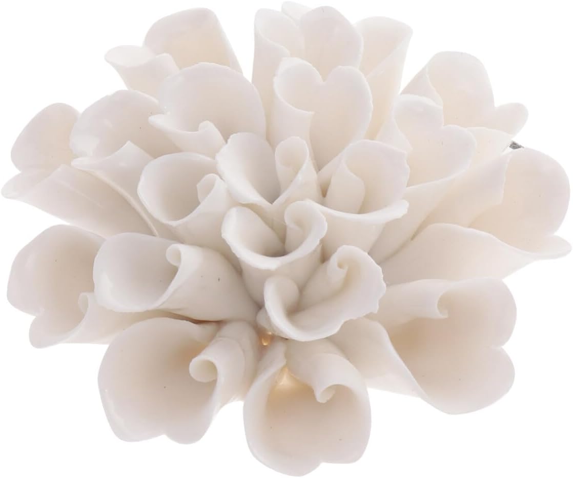 Homoyoyo Porcelain Wall Art Peony Sculpture Decoration