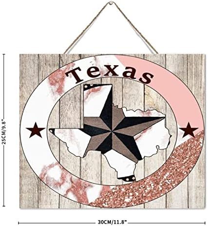 Autravelco Texas Lone Star Map Wall Art Sign