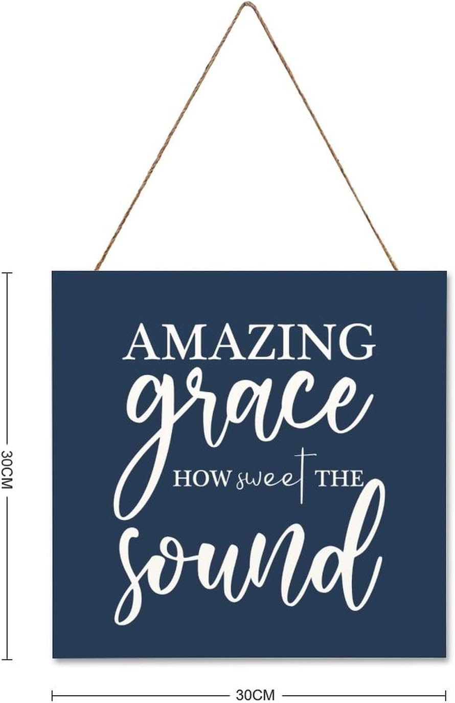 Amazing Grace How Sweet The Sound Decorative Wood Sign