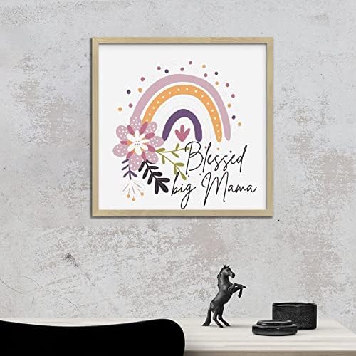 Blessed Big Mama Framed Wood Sign 12x12in