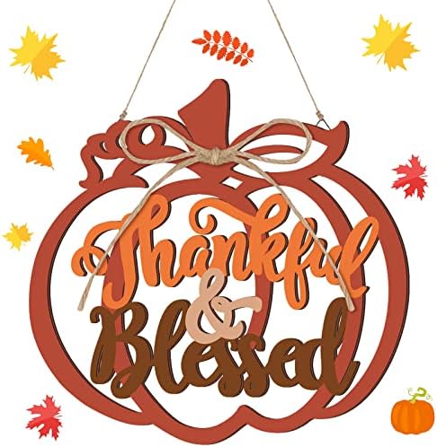 Thankful and Blessed Fall Pumpkin Wall Decor