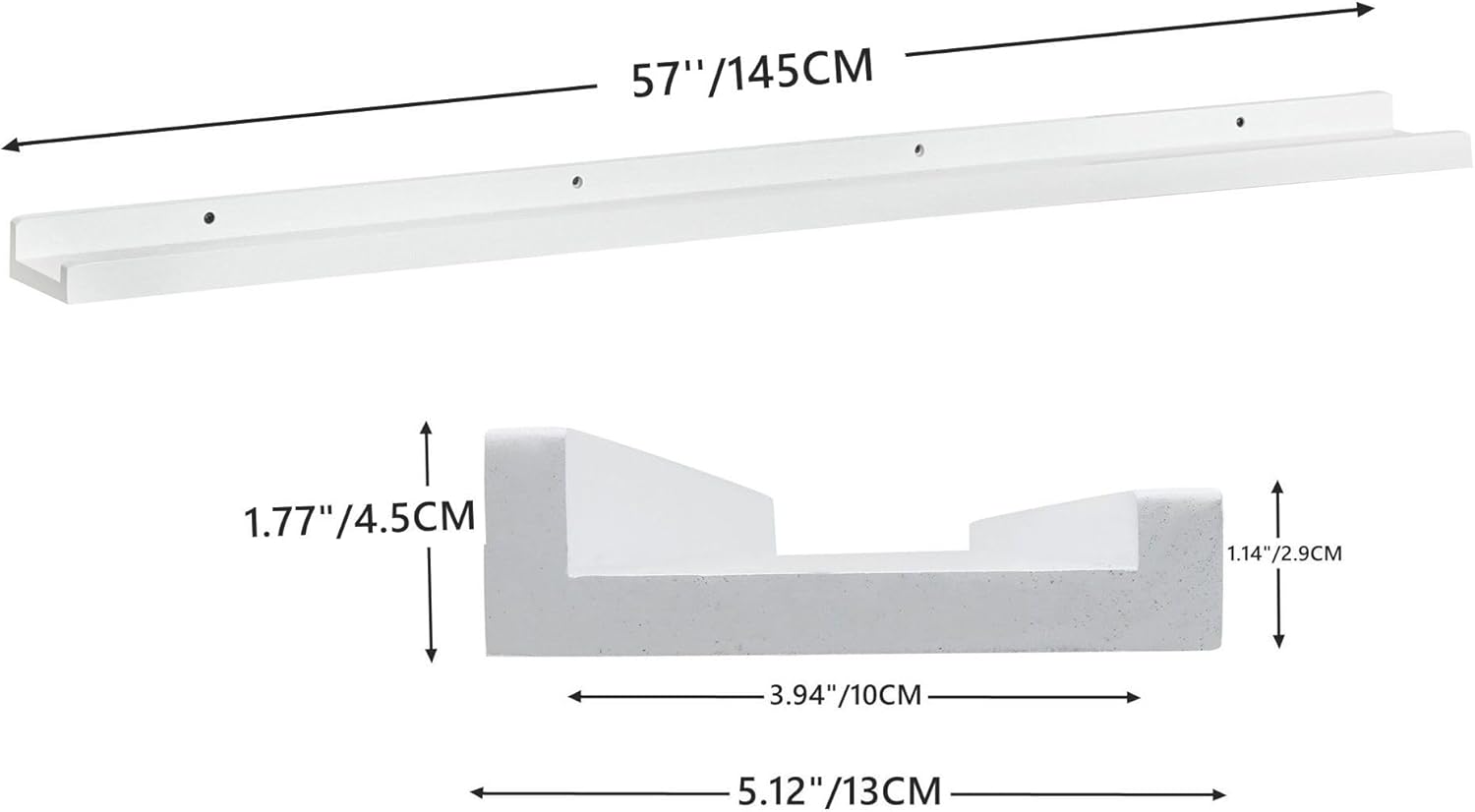 MITREL Picture Ledge Shelf Set of 4