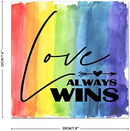 Pride Wood Wall Sign 6x6 Inches Home Decor Art