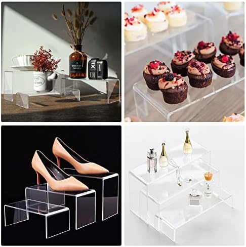 ANDGOO Clear Acrylic Display Risers 2 Sets