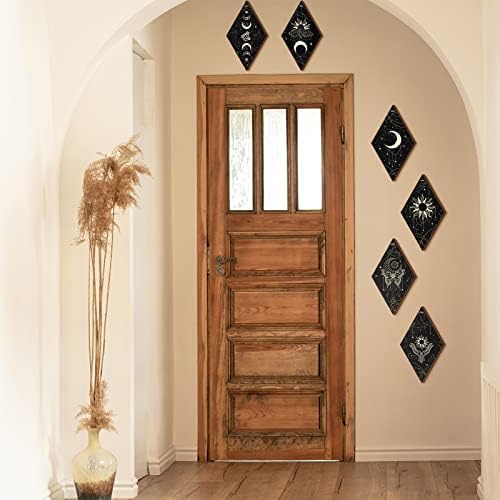 6 Pcs Black Gold Moon Phase Wall Art