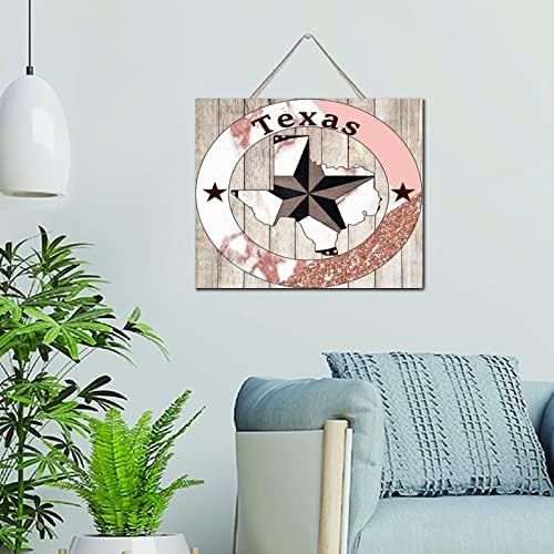Autravelco Texas Lone Star Map Wall Art Sign