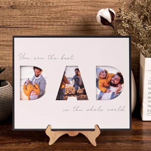 Creative DAD Letter Photo Frame With 3 Slots