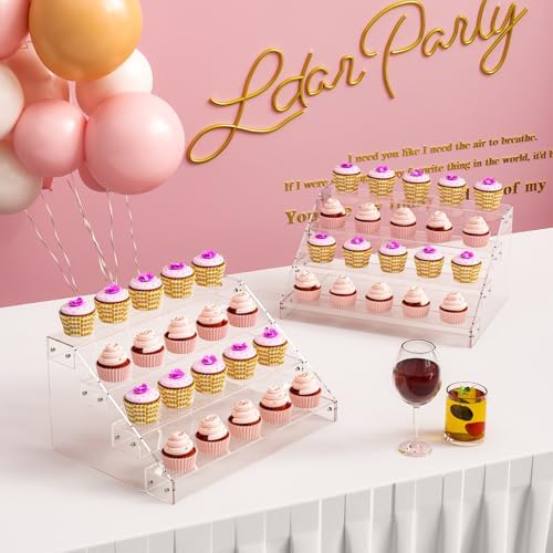 Valiayi 12inch 4 Tier Acrylic Display Riser Stand