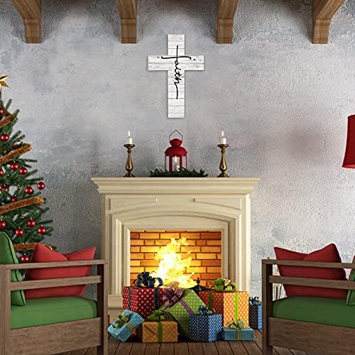 Jetec Faith Cross Wall Art Wooden Christian Decor