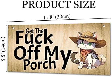 Funny Wooden Front Door Sign 12x6 Inch Decor
