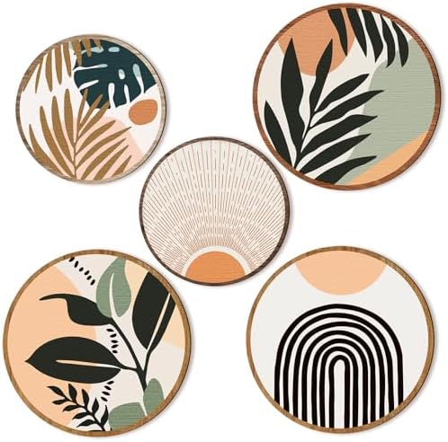 Qunclay Bohemian Wall Art Decor Set 5 Pcs
