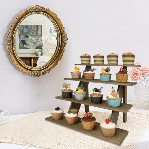 ZYP 4 Tier Wood Cupcake Display Stand