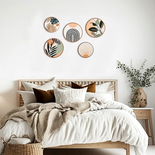 Qunclay Bohemian Wall Art Decor Set 5 Pcs