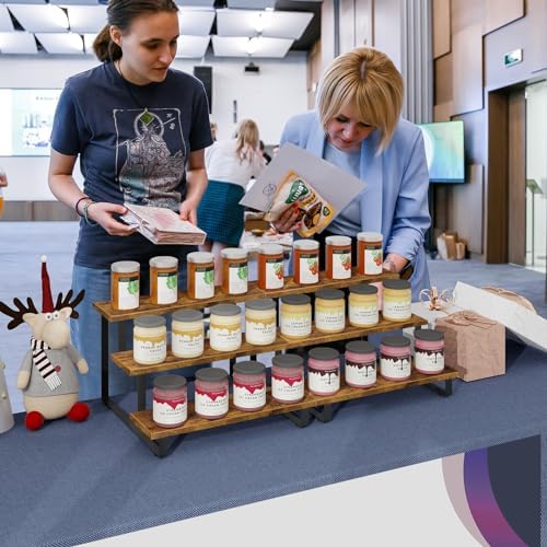ELITEROO 3 Tier Wooden Display Riser Stand for Vendors
