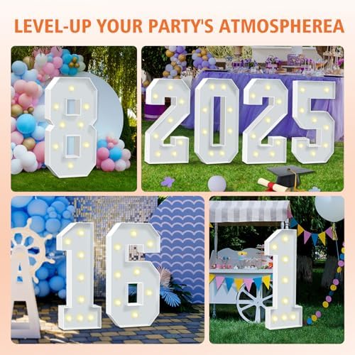HITINO 3FT Marquee Number 1 Light Up Decor
