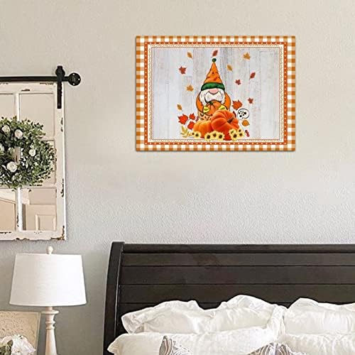 Fall Harvest Thanksgiving Wooden Sign 12x16in