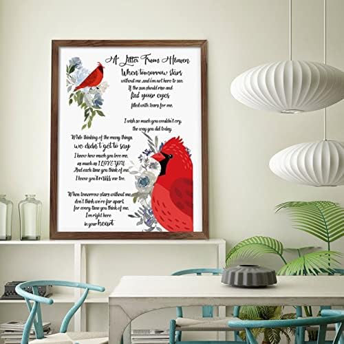 Sympathy Gift Sign with Cardinals Wooden Wall Plaque