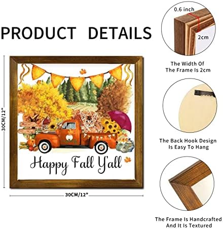 Happy Fall Yall Farm Pumpkin Orange Wall Sign