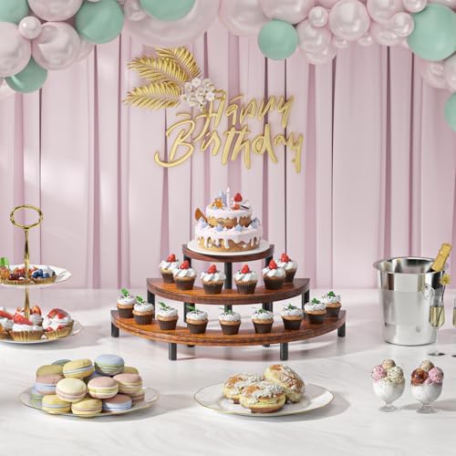 3 Tier Risers Display Stand Wooden Cupcake Holder