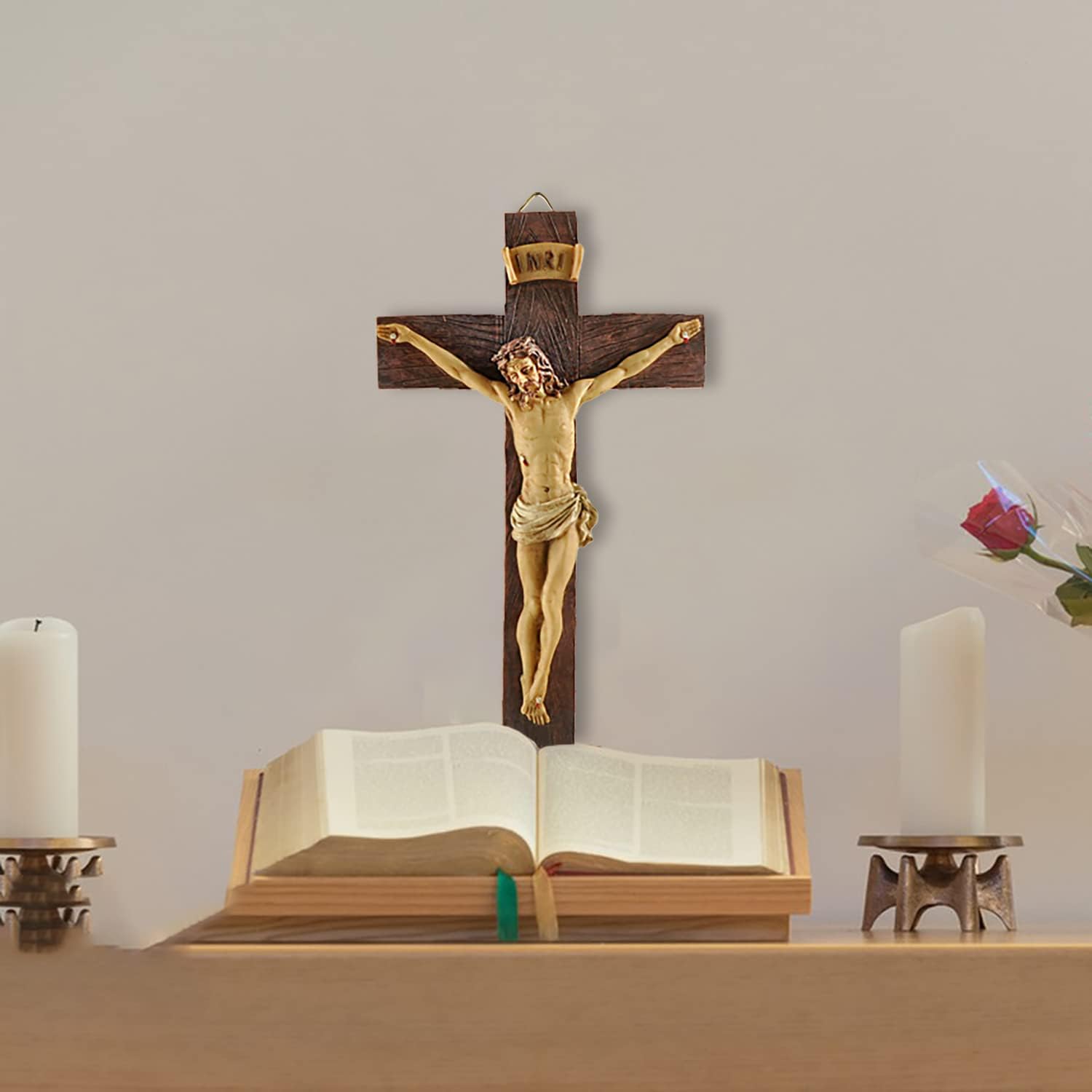 Jesus Crucifix Wall Cross 906 In Resin Sculpture