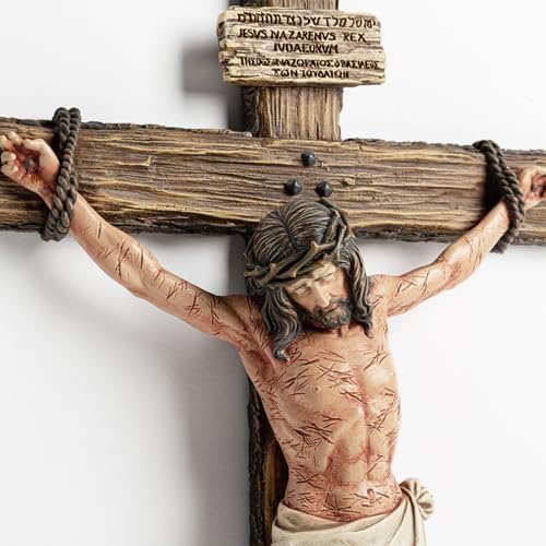 DevotedWalls 14 Inch Catholic Crucifix for Wall