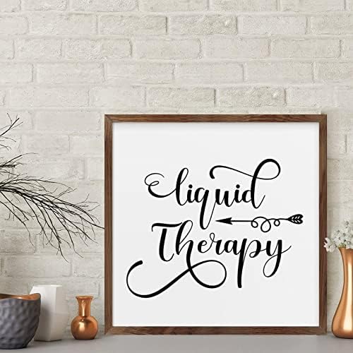 Liquid Therapy Framed Wood Sign 12x12