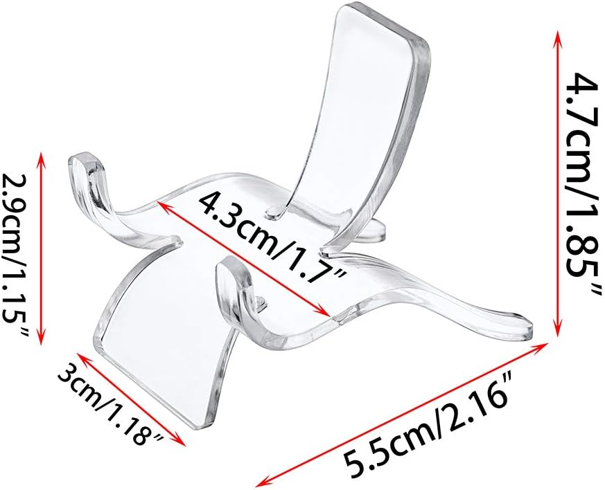 Hipiwe 10 Pack Acrylic Triangle Display Stands