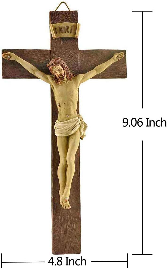 Jesus Crucifix Wall Cross 906 In Resin Sculpture