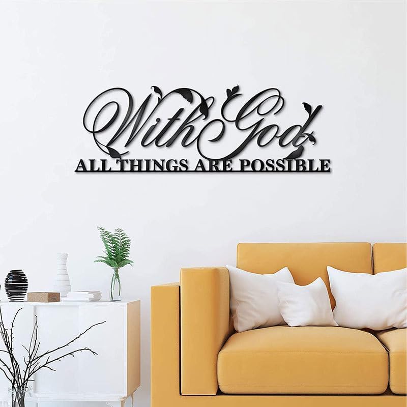With God All Things Are Possible Metal Wall Decor 1