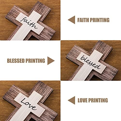 Yalikop 3 Piece Wooden Cross Wall Decor Set