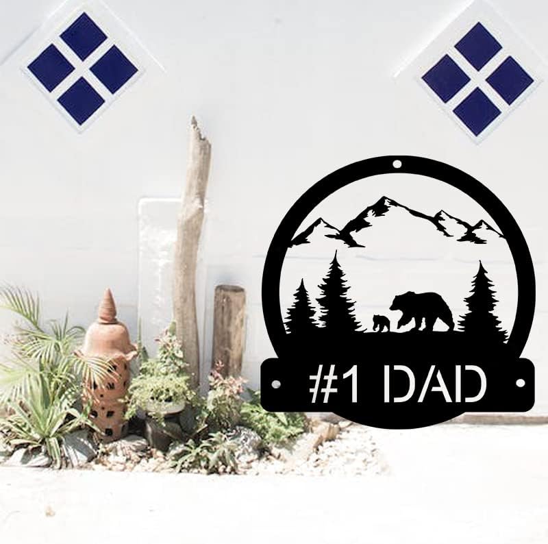 Bear Family Mountain Forest - Dad Metal Signs Wall Decor