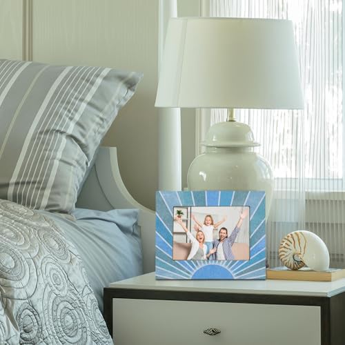 Blue Sun Picture Frame 5x7 Retro Boho Decor