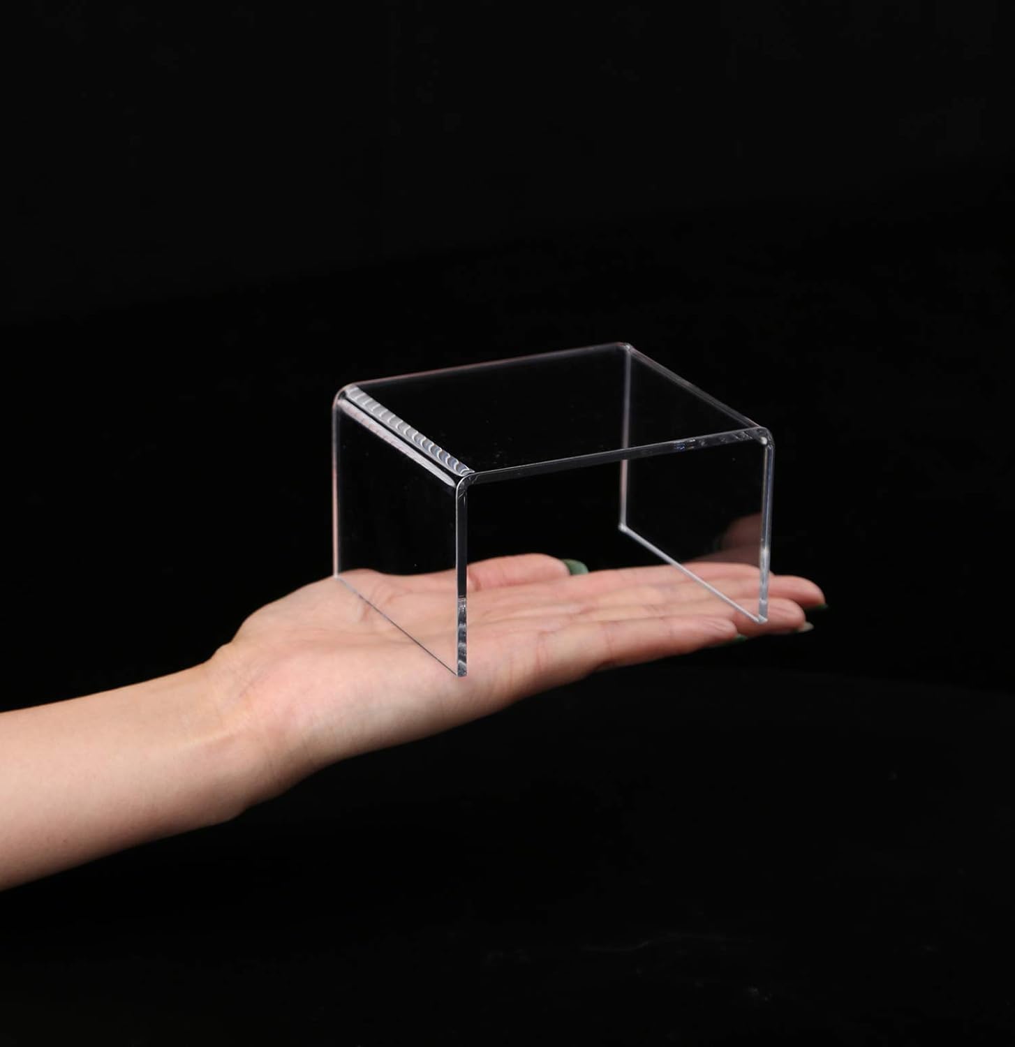Jusalpha 6-Piece Clear Acrylic Riser Set for Display