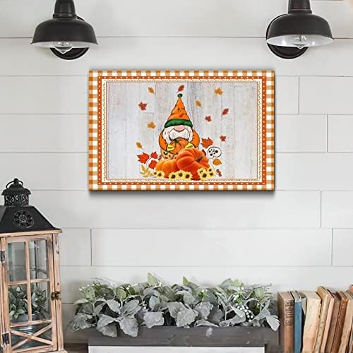 Fall Harvest Thanksgiving Wooden Sign 12x16in