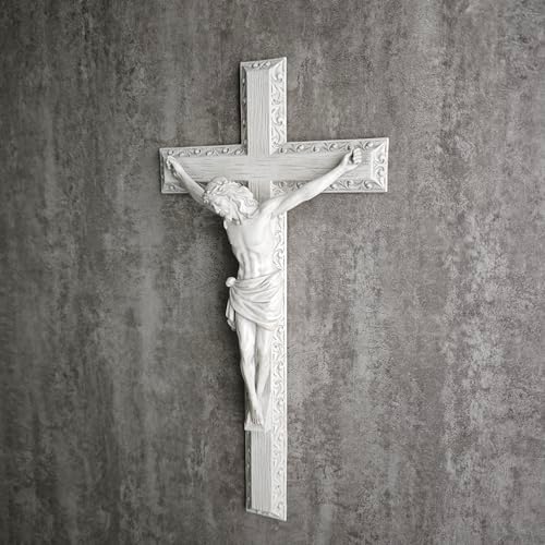 BC Catholic Crucifix Wall Cross 12 Inch Hand Painted