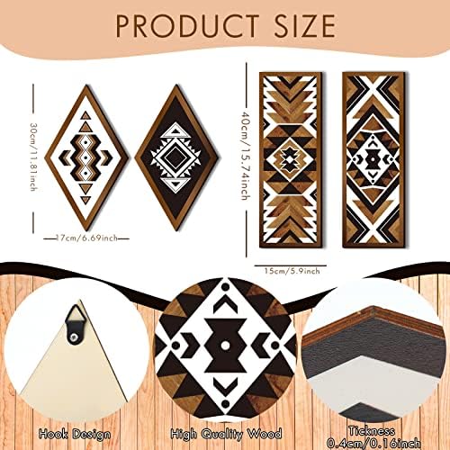Tatuo 6 Pcs Abstract Art Wall Decor Wooden Frames