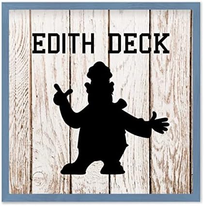 Rustic Wood Wall Decor Sign 12x12 Dark Blue
