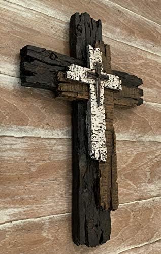 Top Brass Decorative Wall Cross Rustic Multi Layered