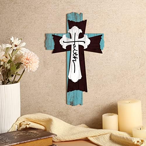 Yookeer 3 Layer Wooden Wall Cross Decor