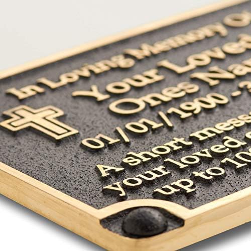 Personalized Memorial Cross in Brass for Loved Ones