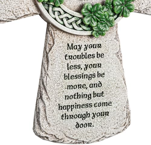 ShineOnAngel Irish Celtic Wall Cross - 8 Inch Handcrafted Claddagh Cross
