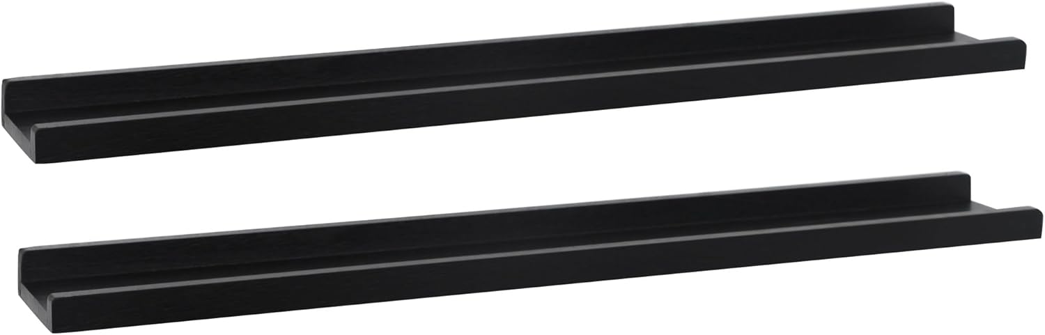 PHOENANCEE 36 Inch Floating Shelves Set of 2 Rustic Black