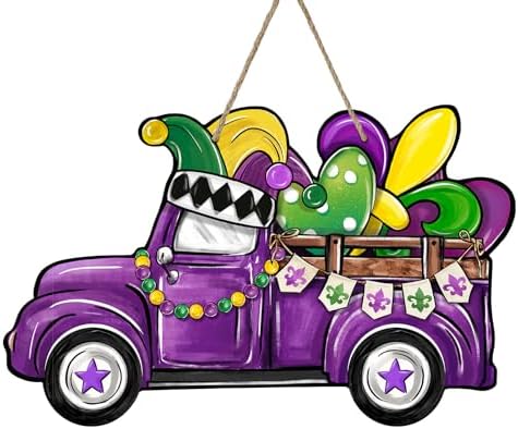 Bolisom Mardi Gras Purple Truck Door Sign