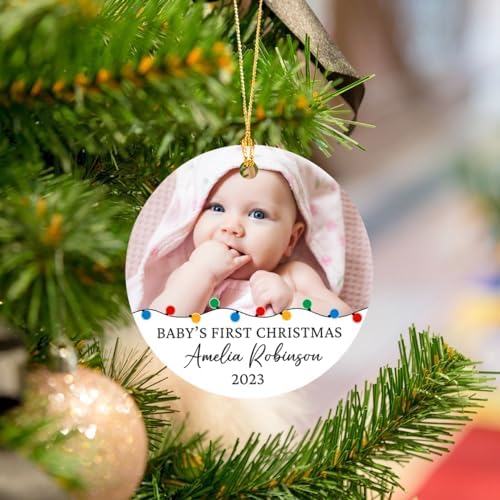 Personalized Babys First Christmas Ornament 2023