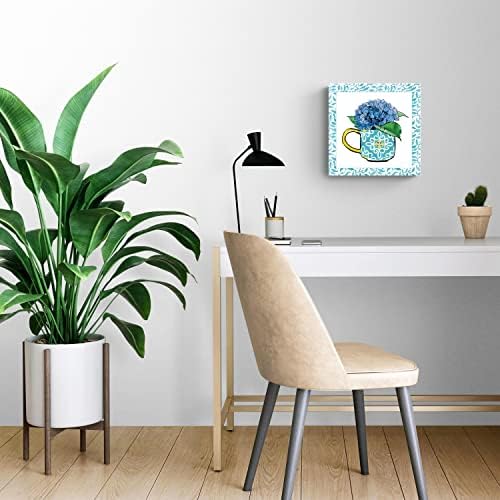 Floral Teacup III Vine Border Wall Plaque
