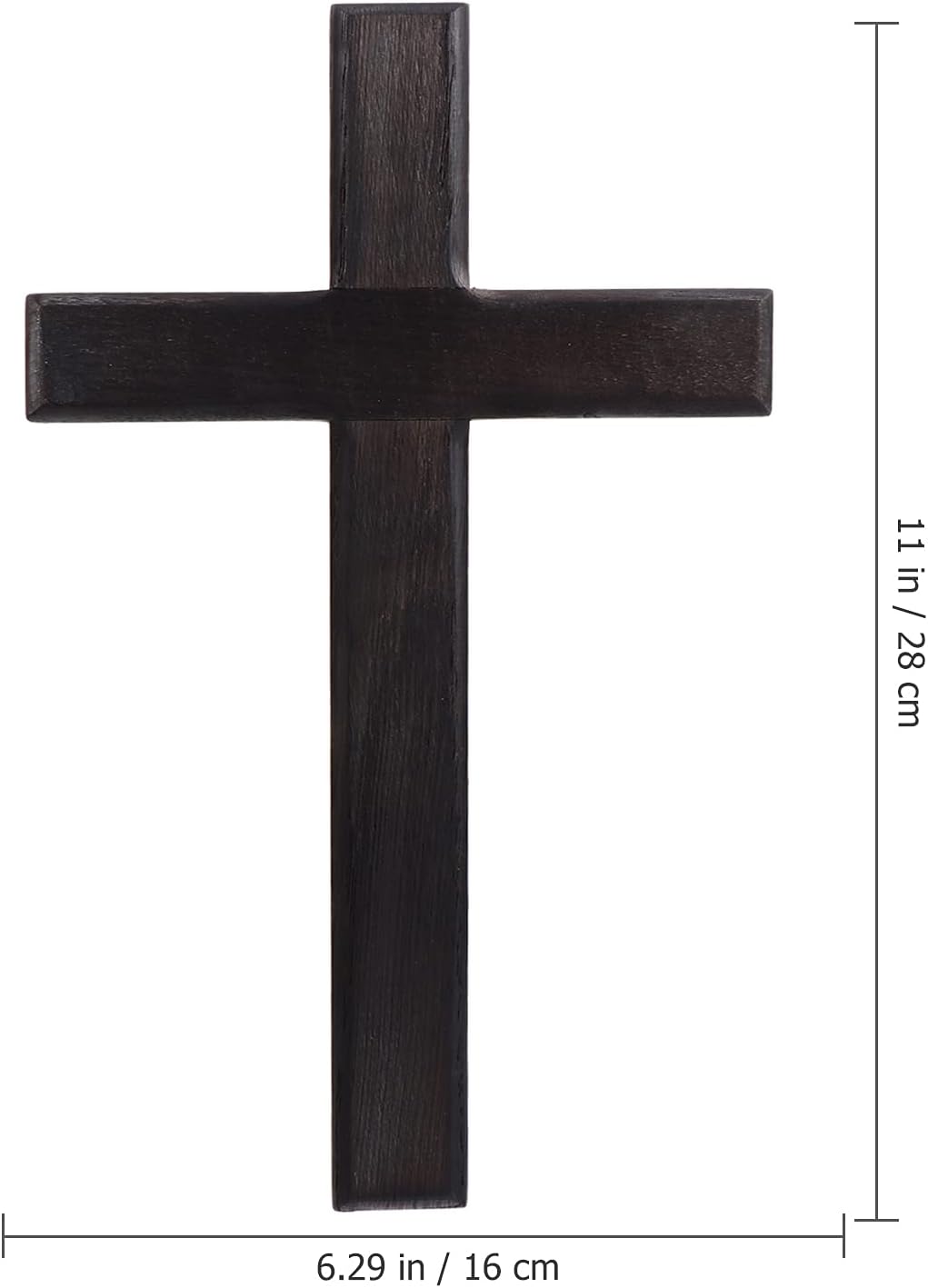 BESPORTBLE Wooden Cross Wall Decoration Black