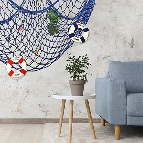 2PCS Welcome Cloth Life Ring Nautical Decor Red Blue