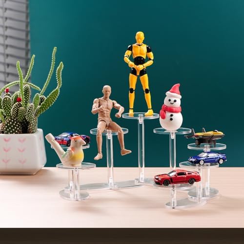 Acrylic Display Riser Stands 8-Tier Adjustable