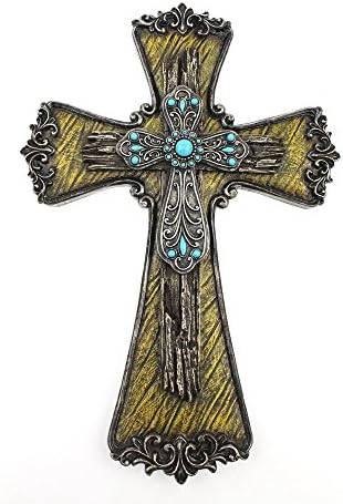 Comfy Hour Faith and Hope Blue Wall Hanging Cross 1