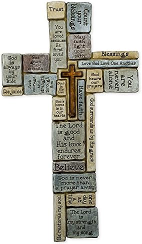 Roman Giftware Inspirational Crossword Wall Cross 16 Inches